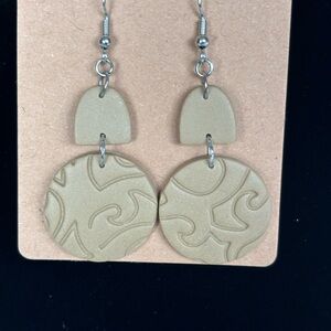 Elegant Tan Dangle Earrings